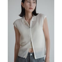 《予約販売》2way zip pleats knit vest_nt2340
