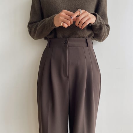 【nokcha original】relaxy pants/deep brown_np0694
