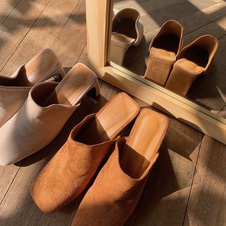 《予約販売》suède heel sabo/2colors_na0219