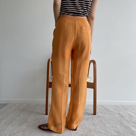 【nokcha original】quality sheer pants/light orange_np0416