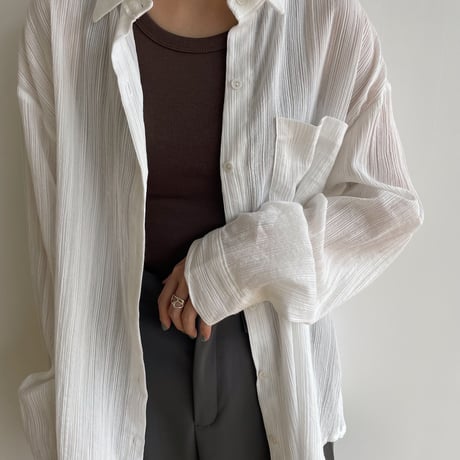 《予約販売》rincl over sheer shirt/2colors_nb0077
