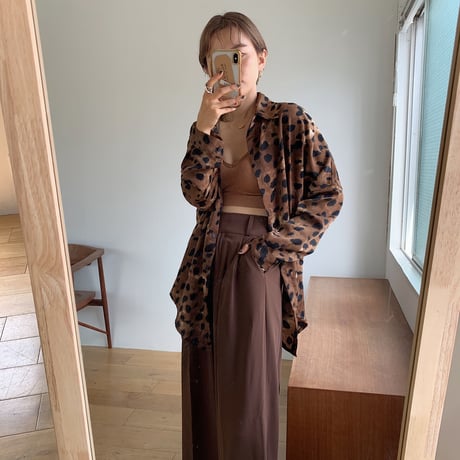 《予約販売》leopard silky blouse_nt0569