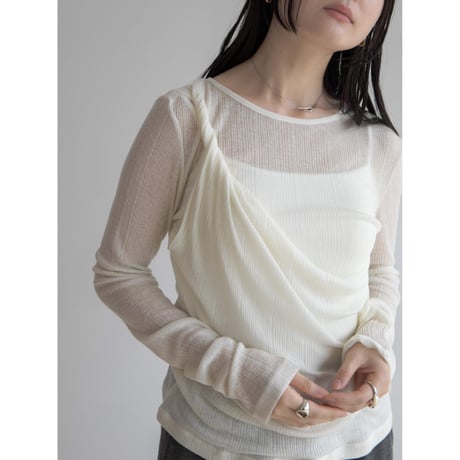 《予約販売》accent lib sheer tops/2colors_nt2033
