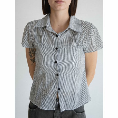 《予約販売》sheer minimal check shirt/2colors_nb0369