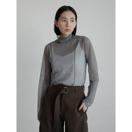 《予約販売》accent hem sheer tops/3colors_nt2243