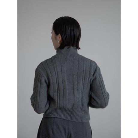《予約販売》cable zip knit cardigan/2colors_no0394