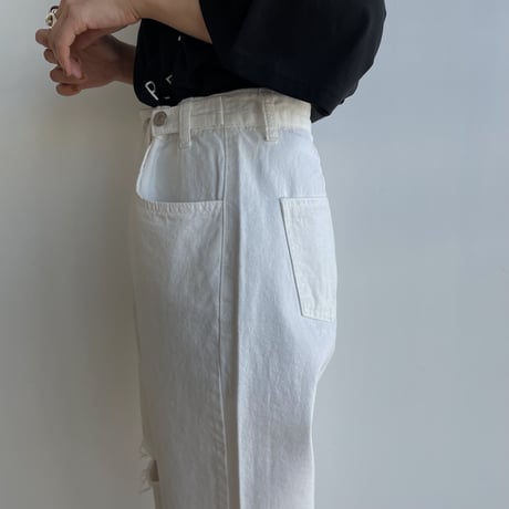 《予約販売》cut white pants_np0814