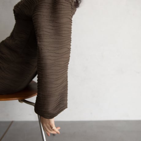 【nokcha original】volume long dress/brown_nd0119