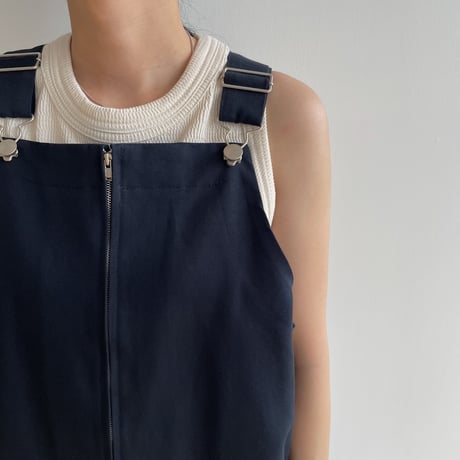 【nokcha original】material over all/navy_np0831