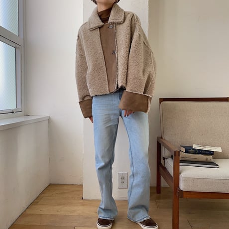 【nokcha original】reversible eco mustang jacket_no0127