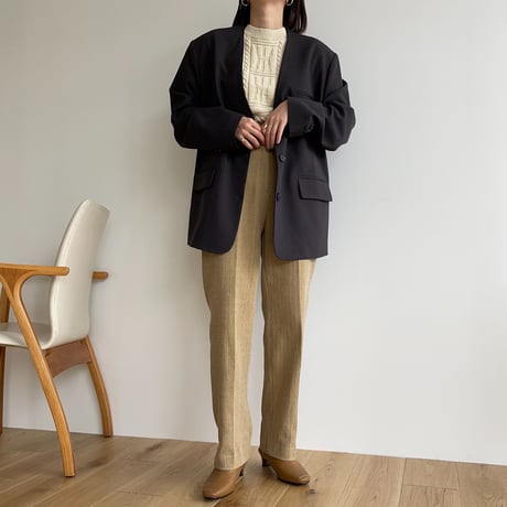 【nokcha original】material belt pants_np0550