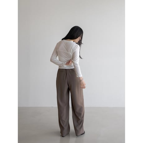 《予約販売》gather accent sheer tops/2colors_nt2047