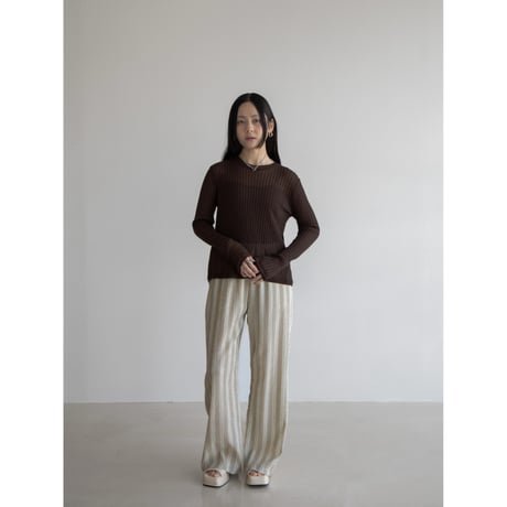 《予約販売》back accent linen knit tops/3colors_nt2050