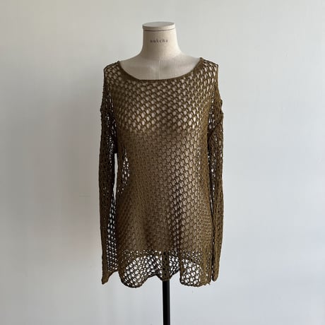 《予約販売》 loose mesh knit tops/2colors_nt1720