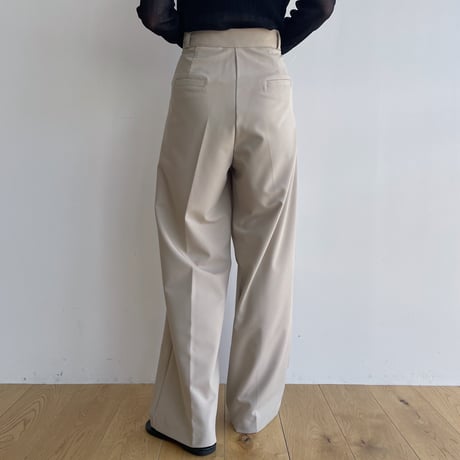 《予約販売》straight tuck wide pants/2colors_np0902