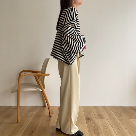 《予約販売》border over mtm/2colors_nt1293