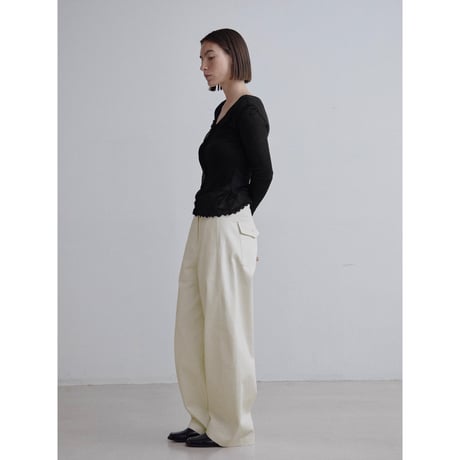 《予約販売》oval tuck cotton pants/2colors_np1212