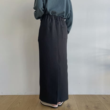 【nokcha original】material long skirt/2colors_ns0086