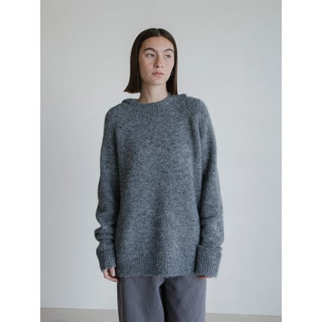 《予約販売》melange over knit hoodie/2colors(unisex)_nt2482