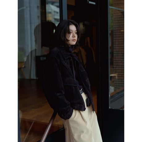【 RESTOCK 】- AUTHENTIC series - quilting liner real suède jacket/black_an0050