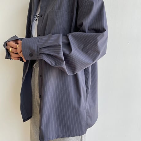 《予約販売》stripe mannish shirt/2colors_nb0127