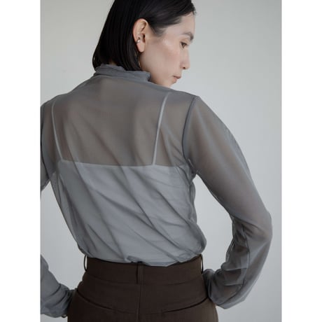 《予約販売》accent hem sheer tops/3colors_nt2243