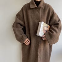 【nokcha original】hounds tooth check coat/brown_no0175