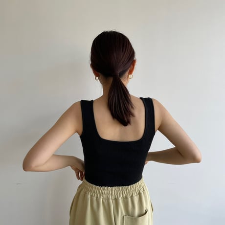 《予約販売》décolleté knit tank top/3colors_nt1610