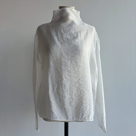 《予約販売》bottle neck sheer blouse/2colors_nb0214