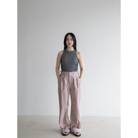《予約販売》buckle belt pigment pants/2colors_np1005
