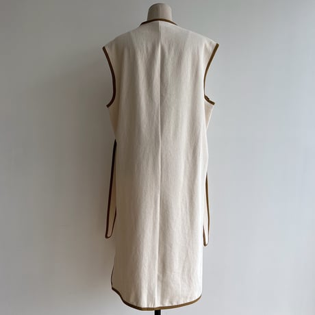 【nokcha original】2way long jilet/ivory_no0219