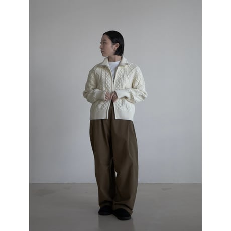《予約販売》argyle zip knit cardigan/2colors_no0395
