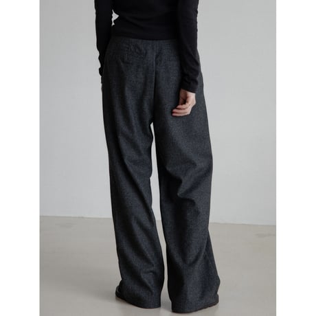 《予約販売》wool herringbone wide pants/2colors_np1057