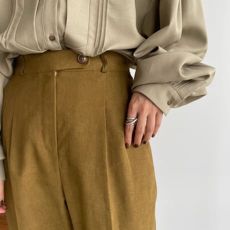 【nokcha original】roll up tapered pants/olive_np0460