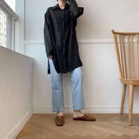 ✳︎予約販売✳︎sheer  slit shirt/2colors_nb0002