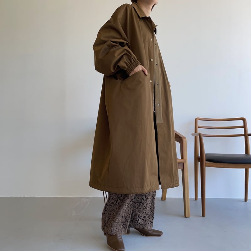 nokcha original】long coach jacket/brown_no0165