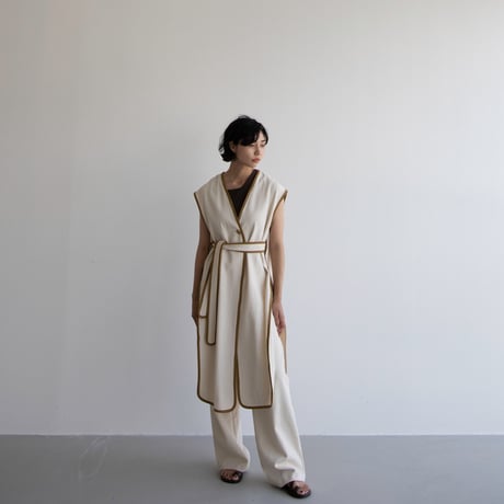【nokcha original】piping pants/ivory_np0594