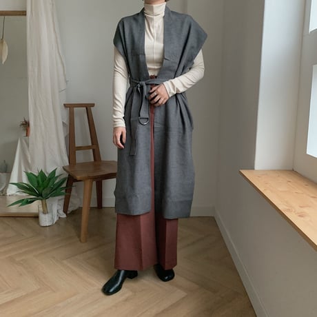 ✳︎予約販売✳︎knit long gilet/2colors_no0016