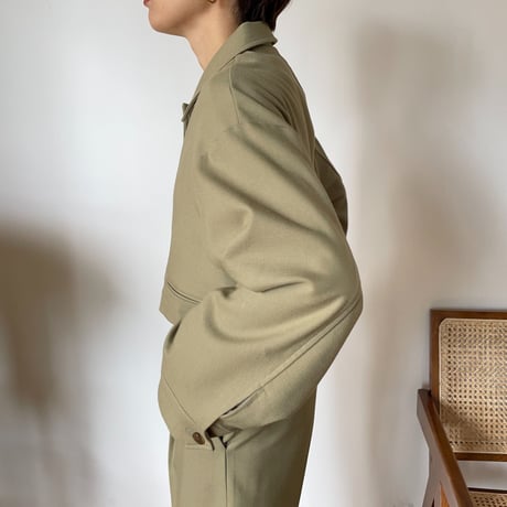 【nokcha original】half minimal jacket/pistàcchio_no0149