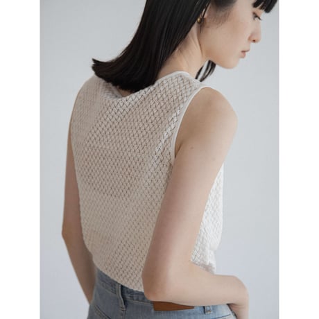 《予約販売》accent mesh tank top/2colors_nt2326