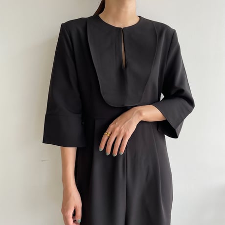 【nokcha original】rich jumpsuit/black_np0671