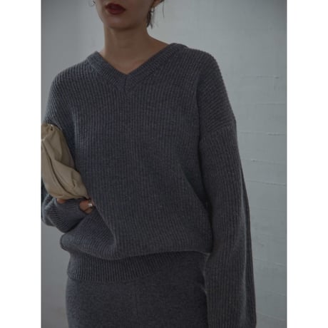 【NOKCHA original】v neck mannish knit pullover/3colors_nt2123