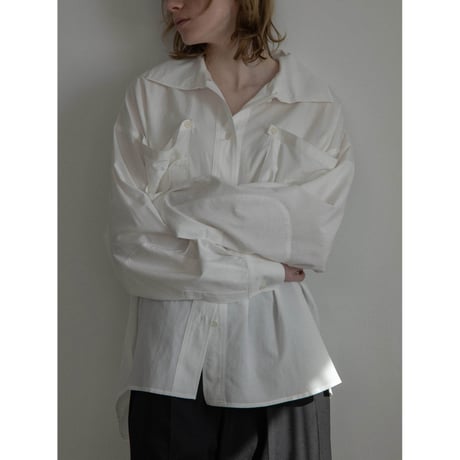 - AUTHENTIC series - emblem shirt/ivory_an0025