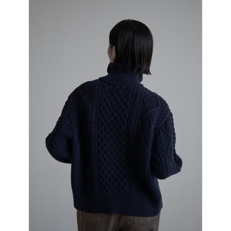 《予約販売》argyle zip knit cardigan/2colors_no0395