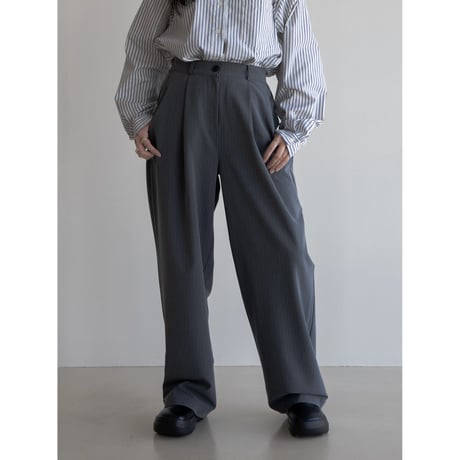 《予約販売》pin stripe tuck wide pants/2colors_np0973