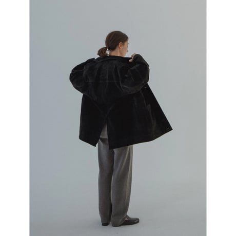 - AUTHENTIC series - real suède rich jacket/black_an0015