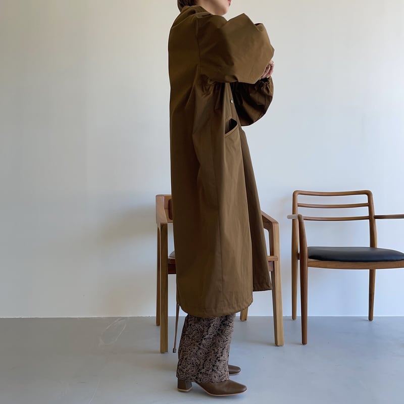 nokcha original】long coach jacket/brown_no0165