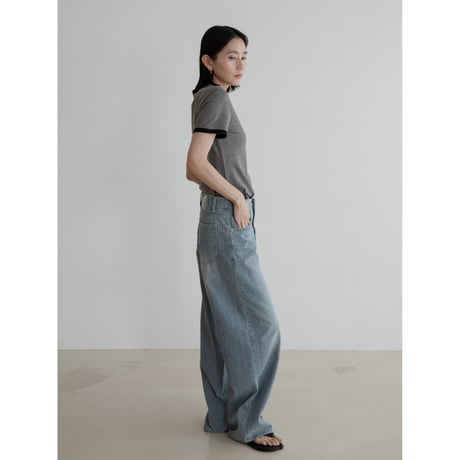 《予約販売》stripe rétro jeans/2colors_nj0136