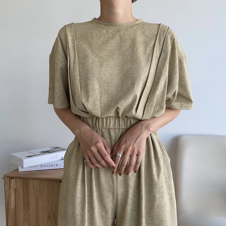 【nokcha original】melange jumpsuit_np0438
