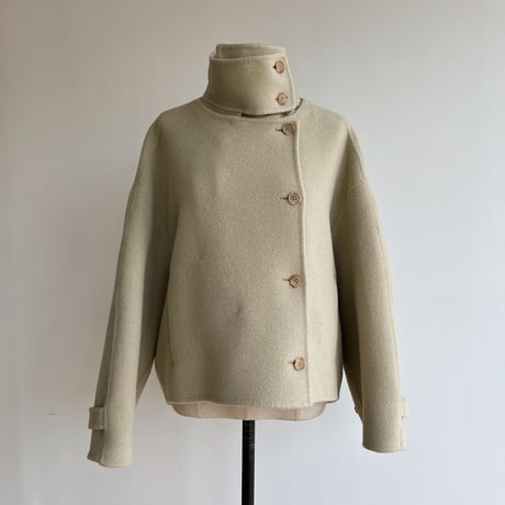 【nokcha original】HAND MADE 4way over half coat/beige_no0242